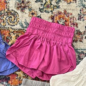 Pink high waisted Free People workout shorts